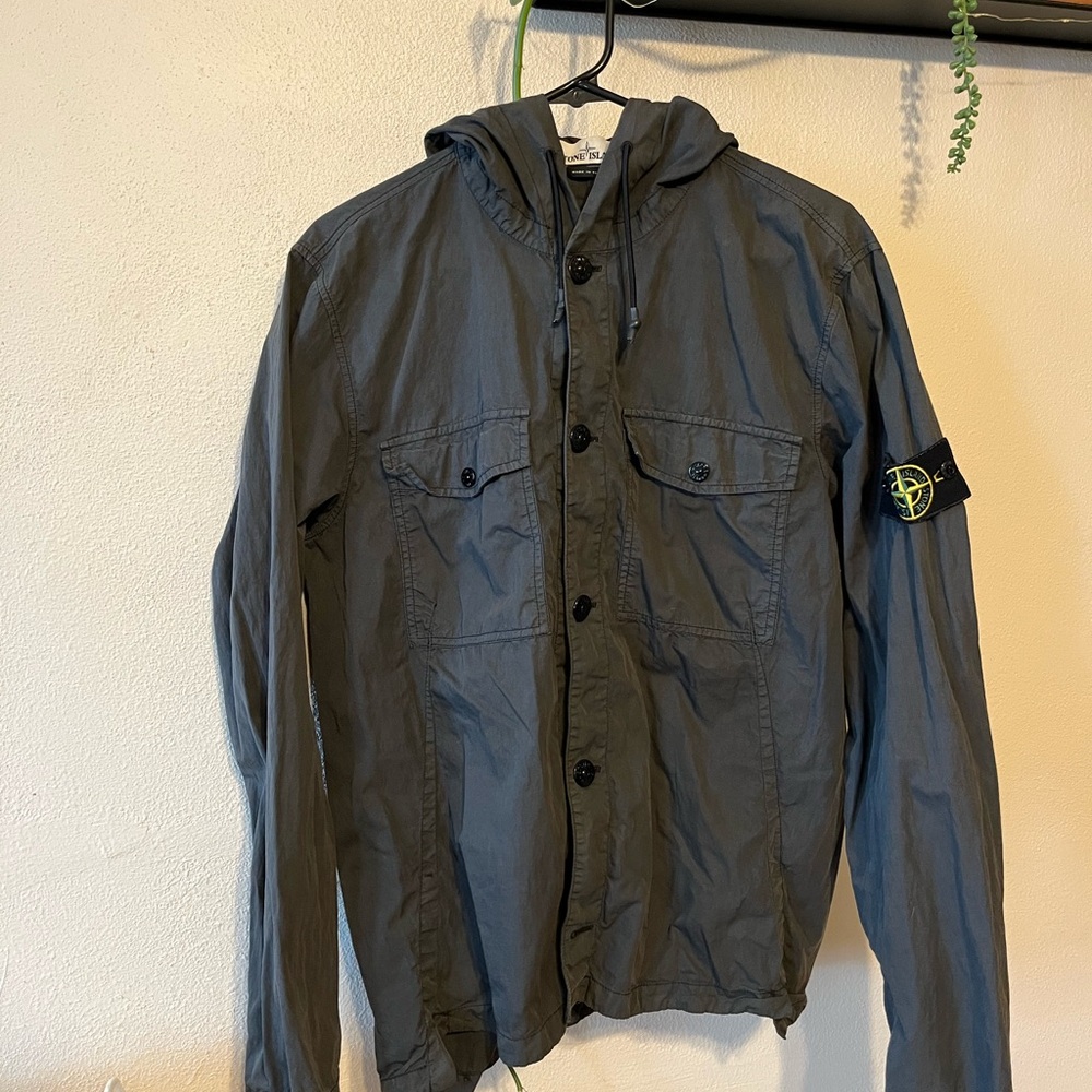 Stone Island Gray Lightweight Shirt Jacket